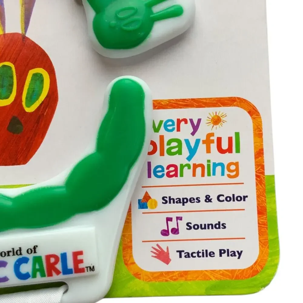 Eric Carle Developmental Elephant Baby Activity Plush Toy Rattle Crinkle NWT